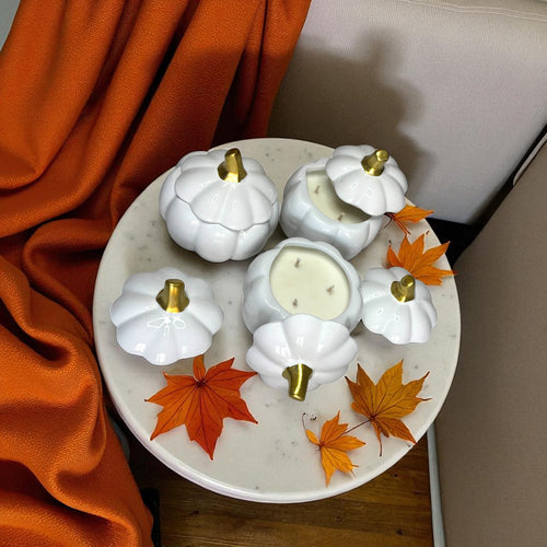 WHITE PUMPKIN CANDLE