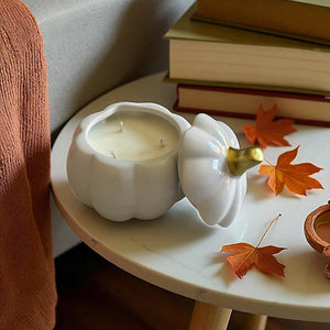 WHITE PUMPKIN CANDLE