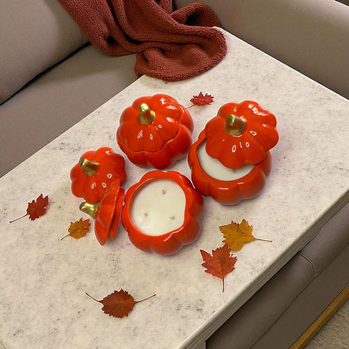 ORANGE PUMPKIN CANDLE