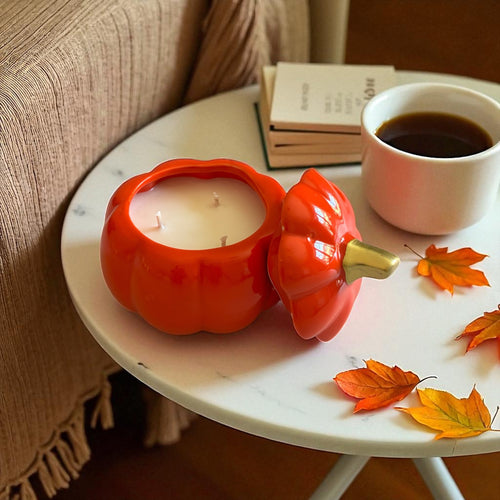 ORANGE PUMPKIN CANDLE